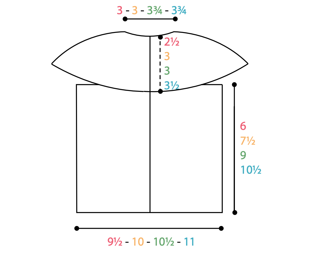 베이직 조끼 도안