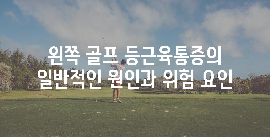 왼쪽 골프 등근육통증의 일반적인 원인과 위험 요인