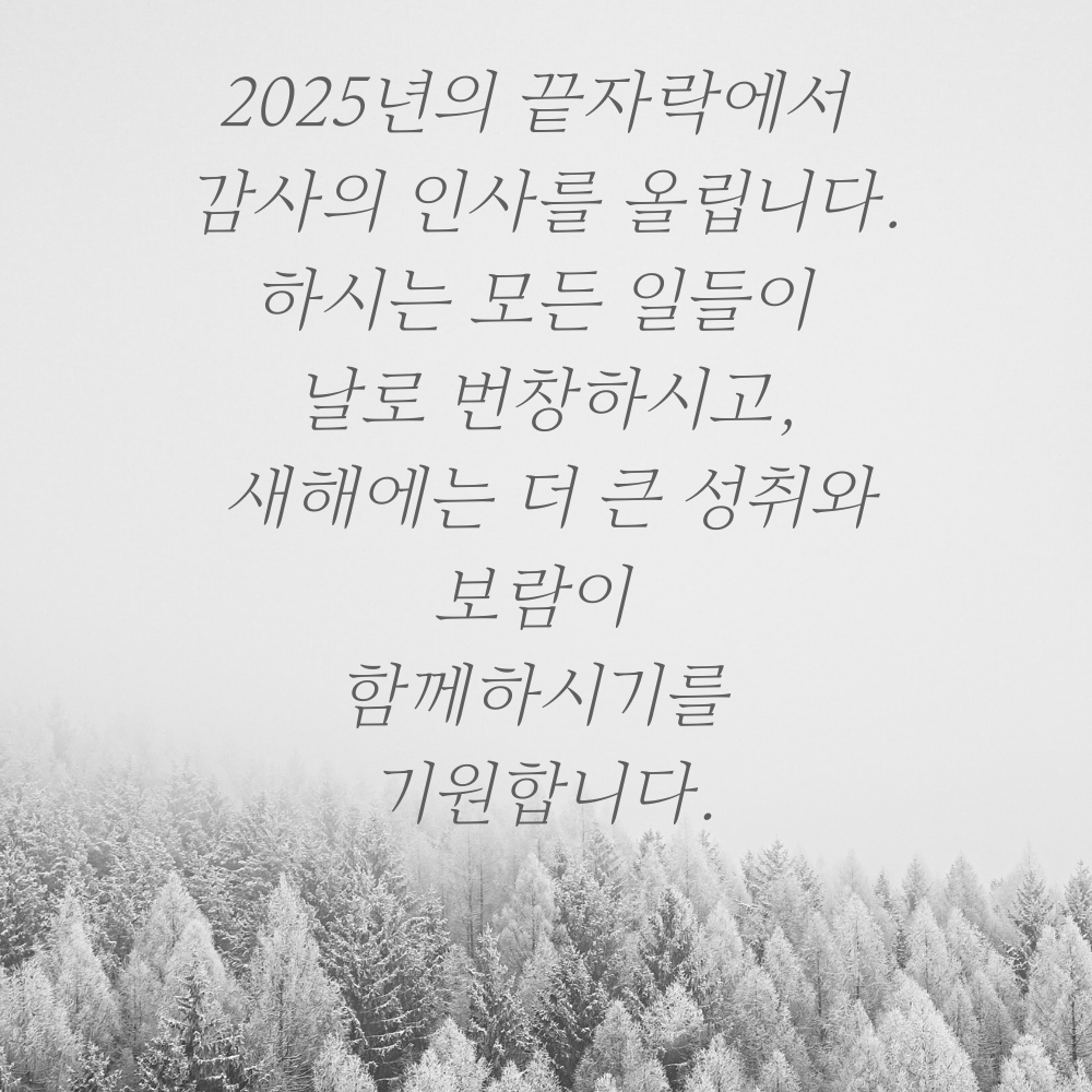 2025년 12월 인사말 문구 이미지 모음집