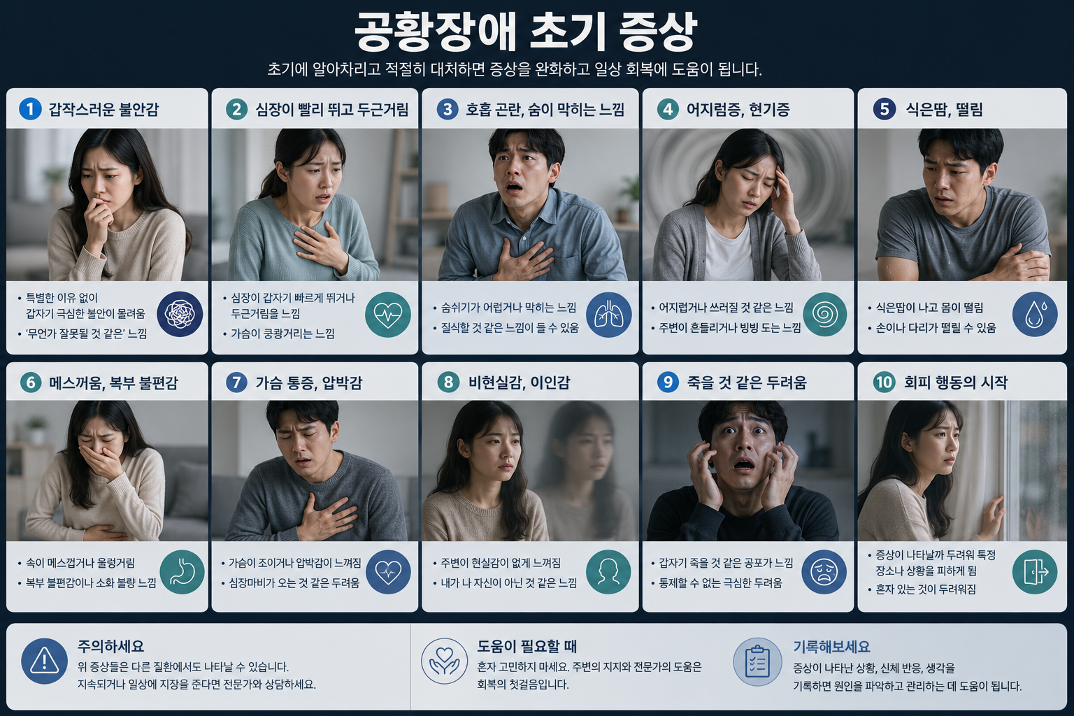 공황장애 초기 증상