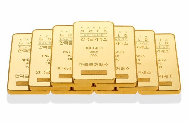 한국금거래소 순금 골드바 적채된사진