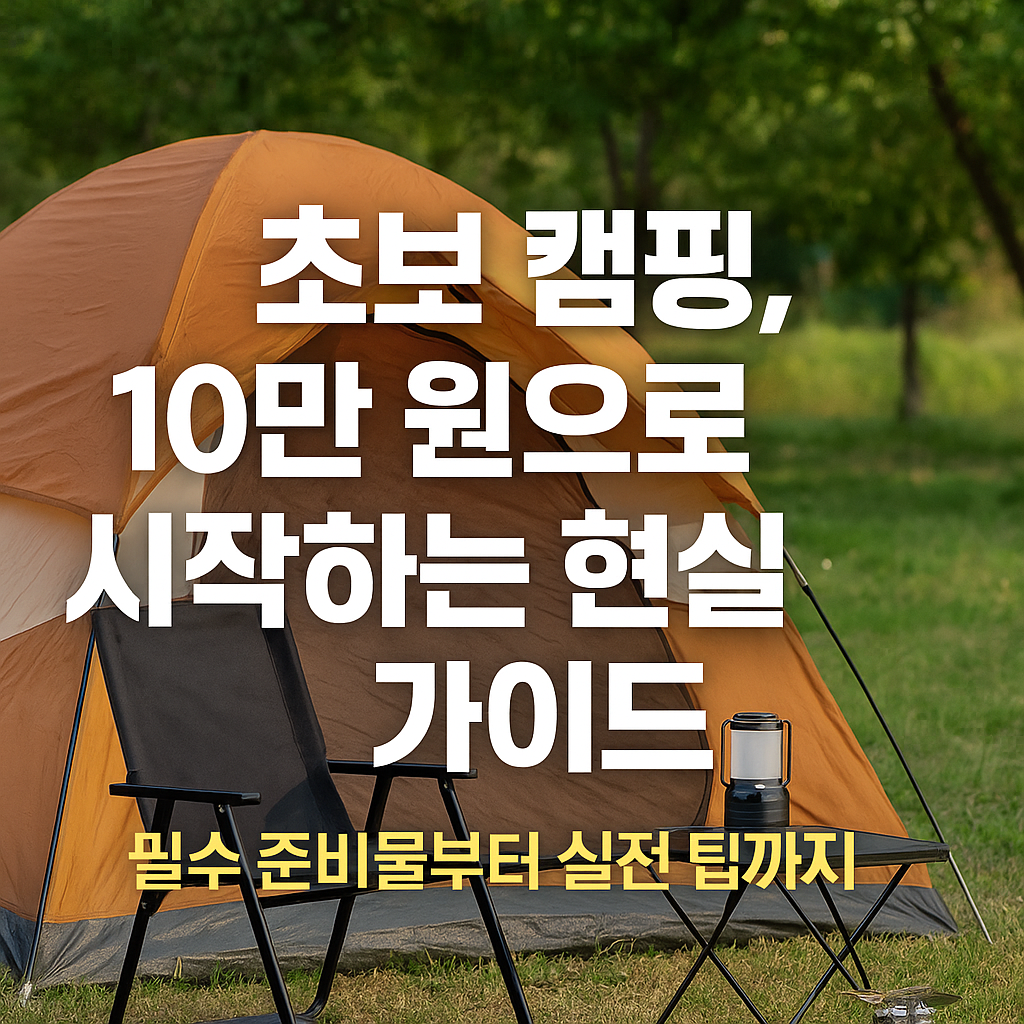 초보 캠핑, 10만 원으로 시작하는 현실 가이드 – 필수 준비물부터 실전 팁까지