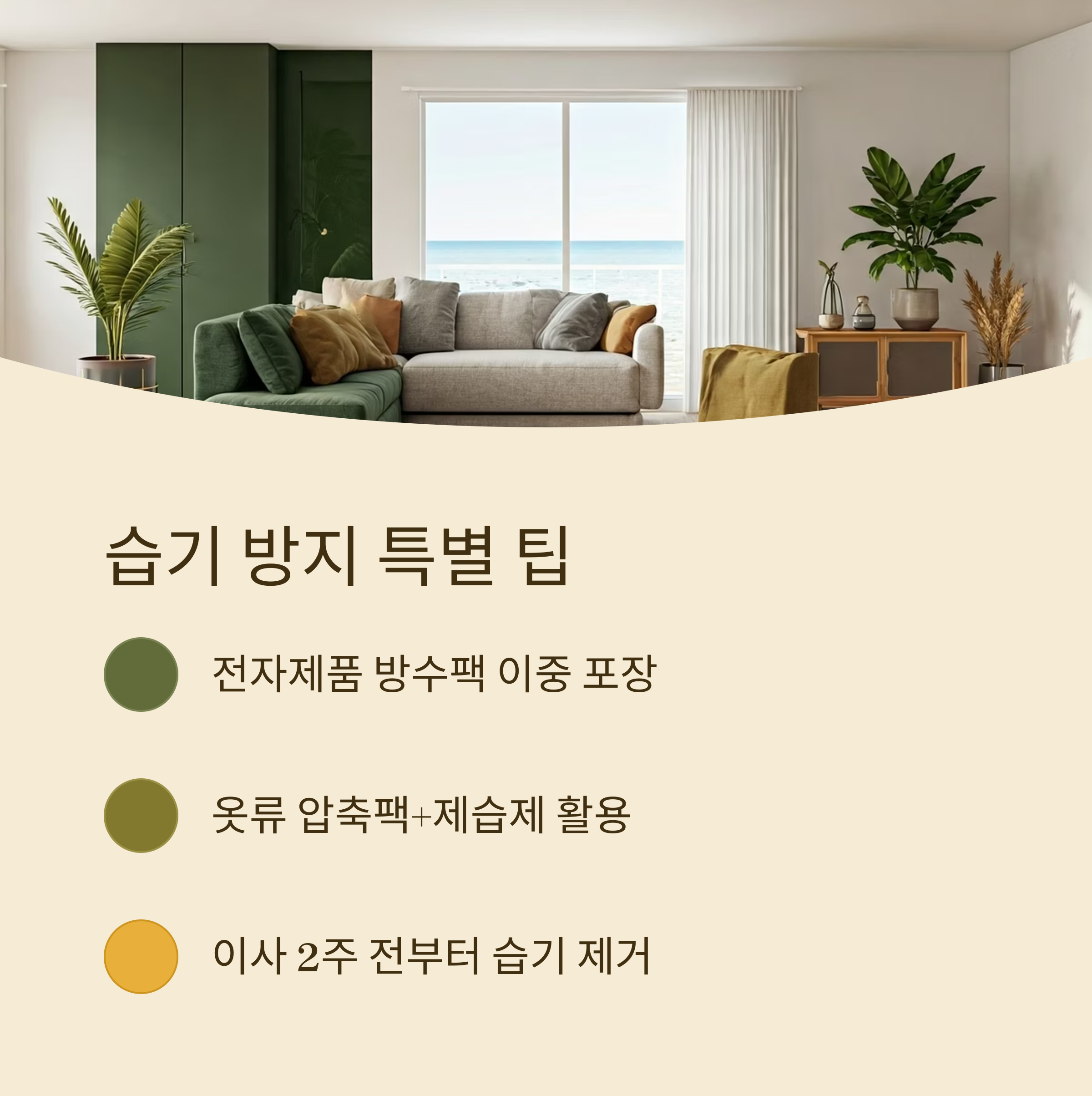 장흥 이삿짐센터 습기방지