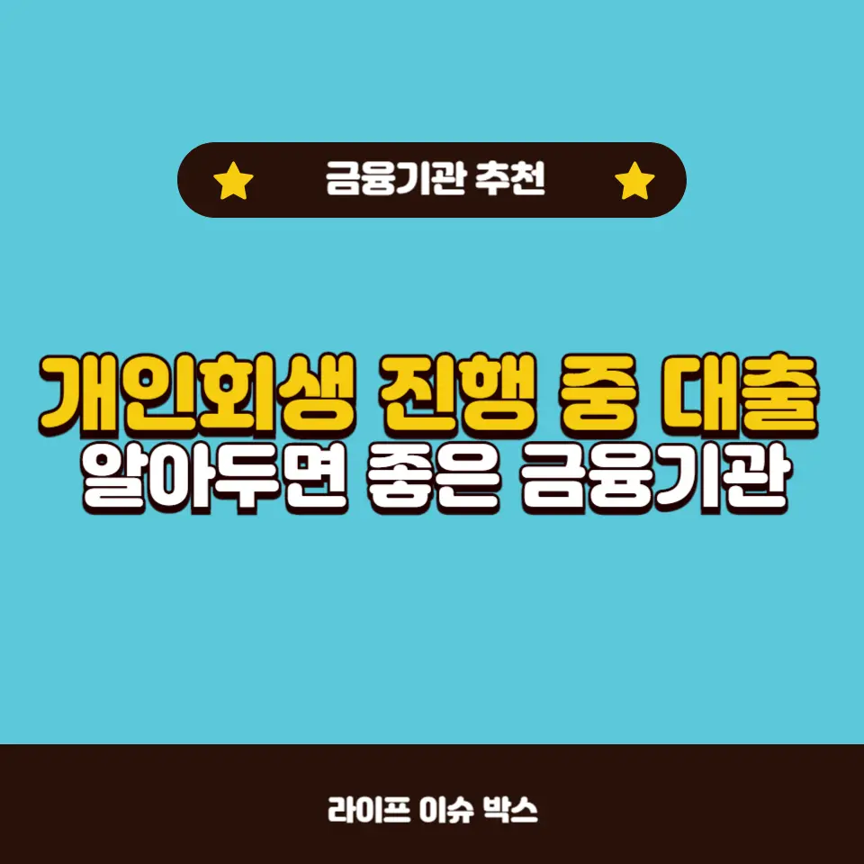 개인회생 중 대출을 원하시나요?