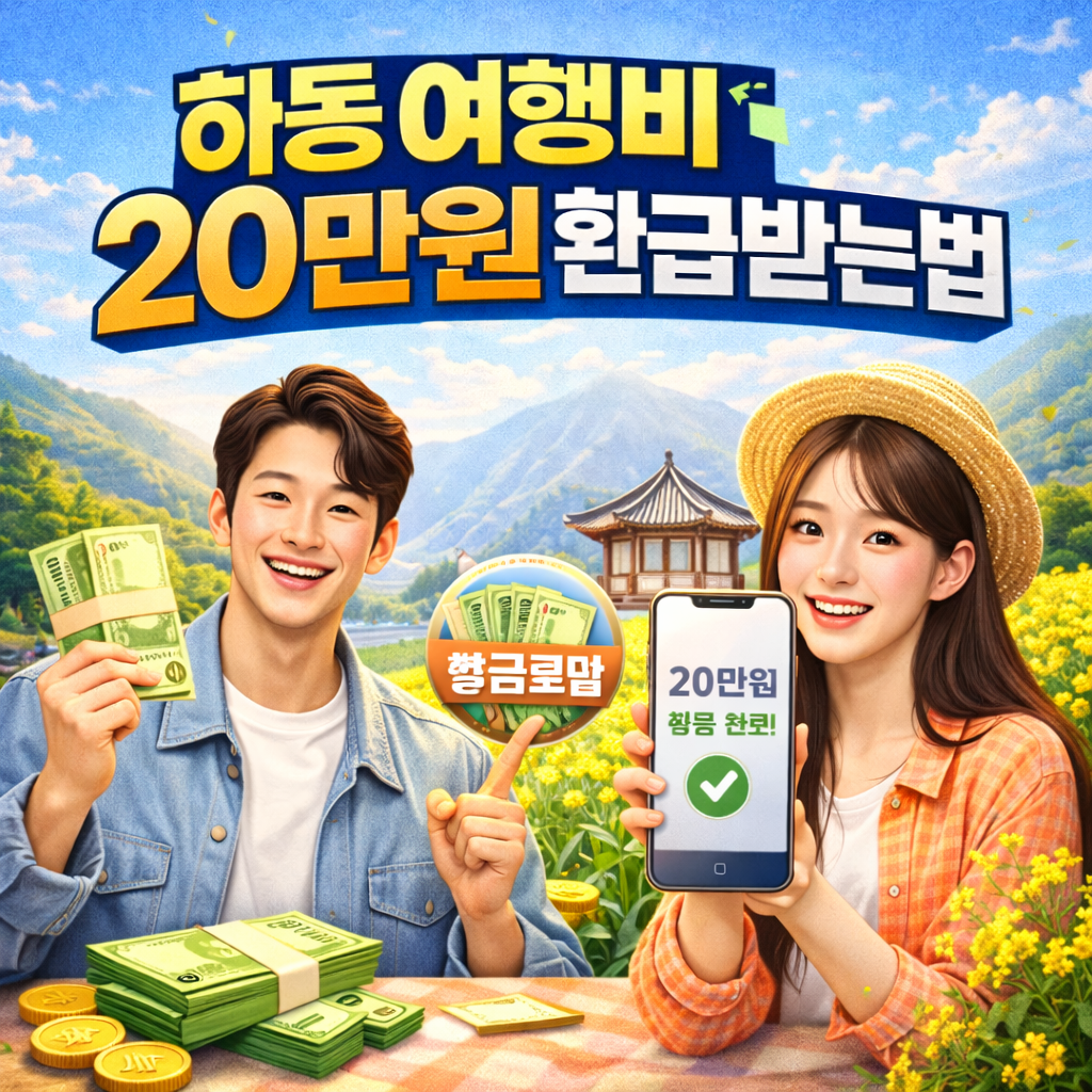 하동 여행비 20만원 환급받으러 가기