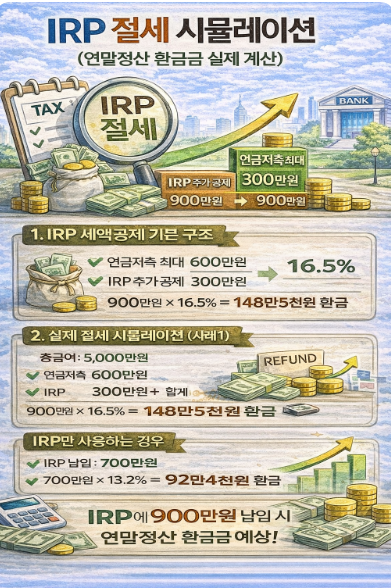 IRP 절세 시뮬레이션 인포그라피