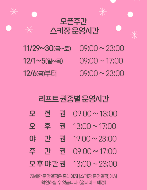 용평리조트 2425 시즌 개장! 리프트권 할인과 운영 시간 정보 총정리