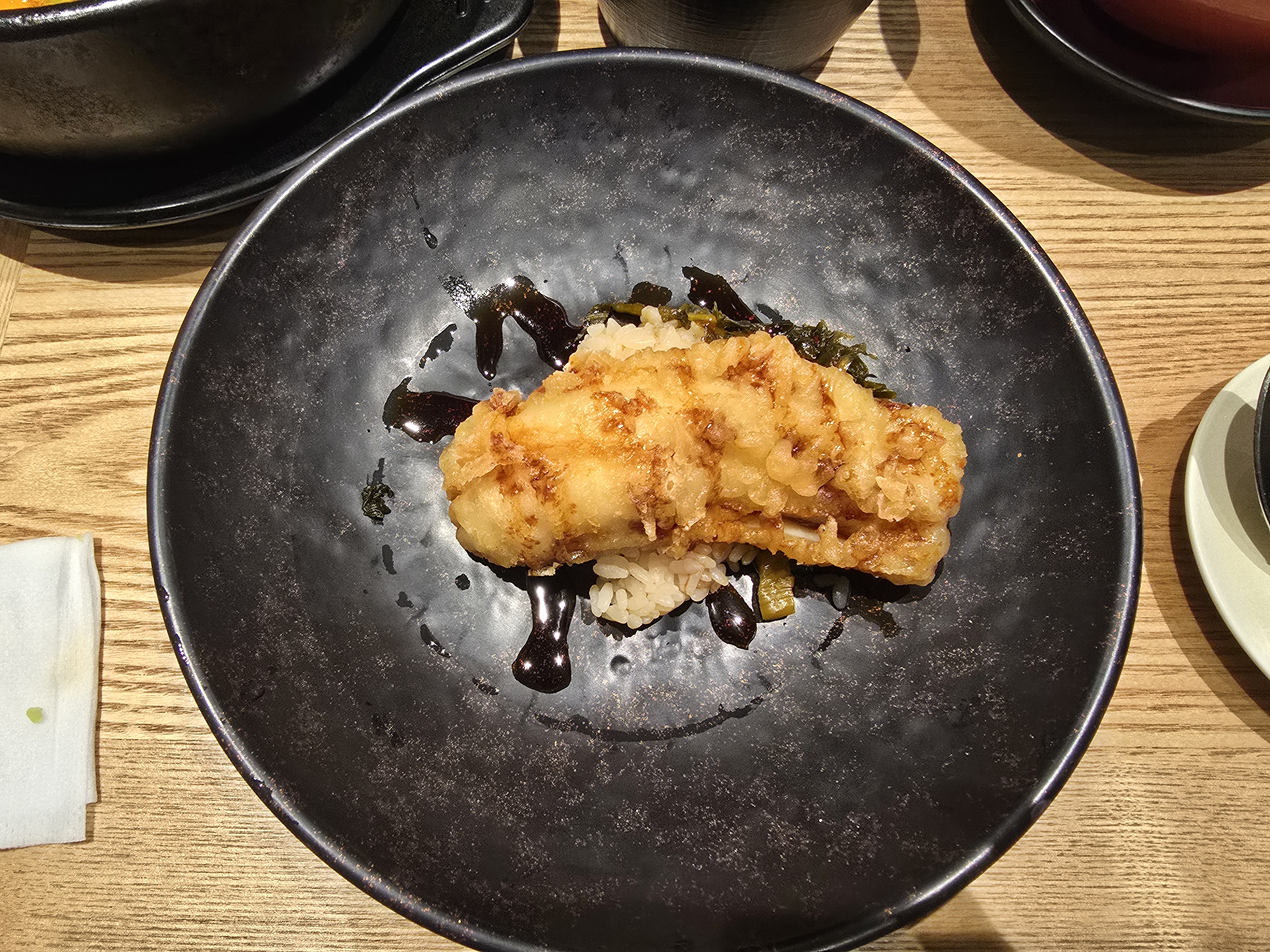 신세계본점 김수사 디너 사시미코스 중에 장어튀김