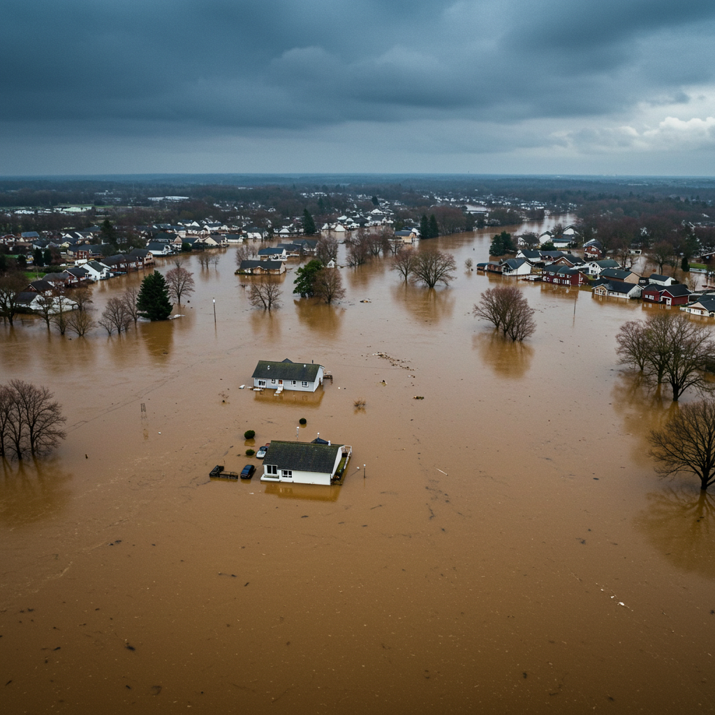 침수 피해 이미지