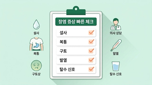 장염 증상 빠른 체크
