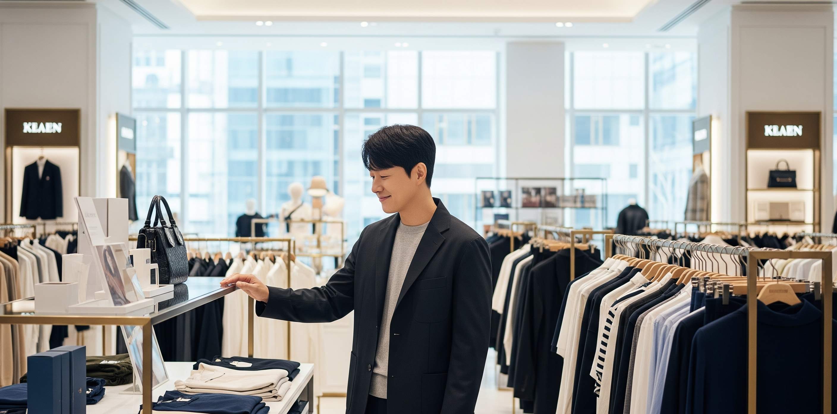 쇼핑하는 남자 사진