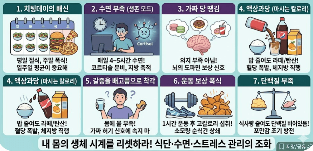 당신이 놓치고 있는 다이어트 정체기 원인 7가지