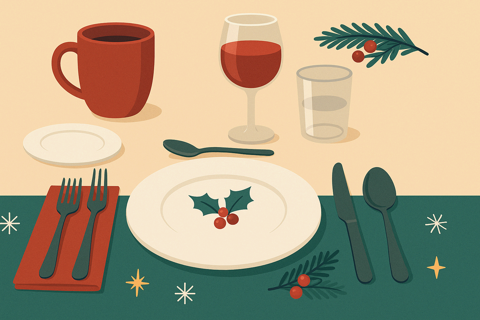크리스마스 테이블웨어 세트, 한 번에 끝내는 선택·세팅 법칙