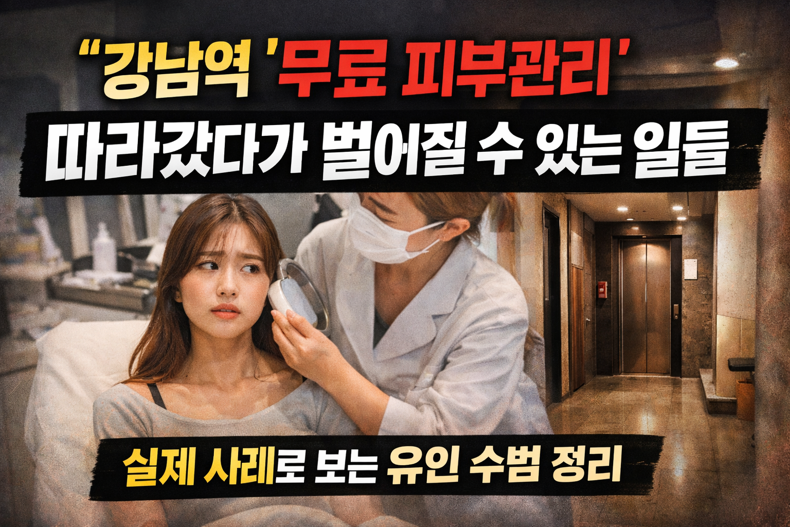 강남역 &lsquo;무료 피부관리&rsquo; 따라갔다가 벌어질 수 있는 일들｜실제 사례로 보는 유인 수법 정리
