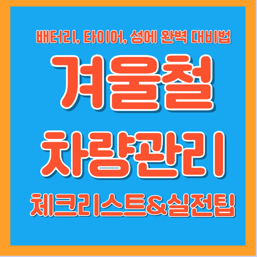 겨울철 차량관리 배터리 타이어 성에 제거