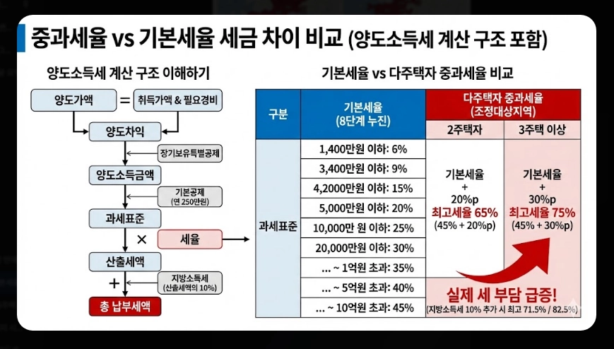 다주택자 양도소득세 절세방법 [억대 절세 사례] 사례별 계산기 활용 및 2026년 전략