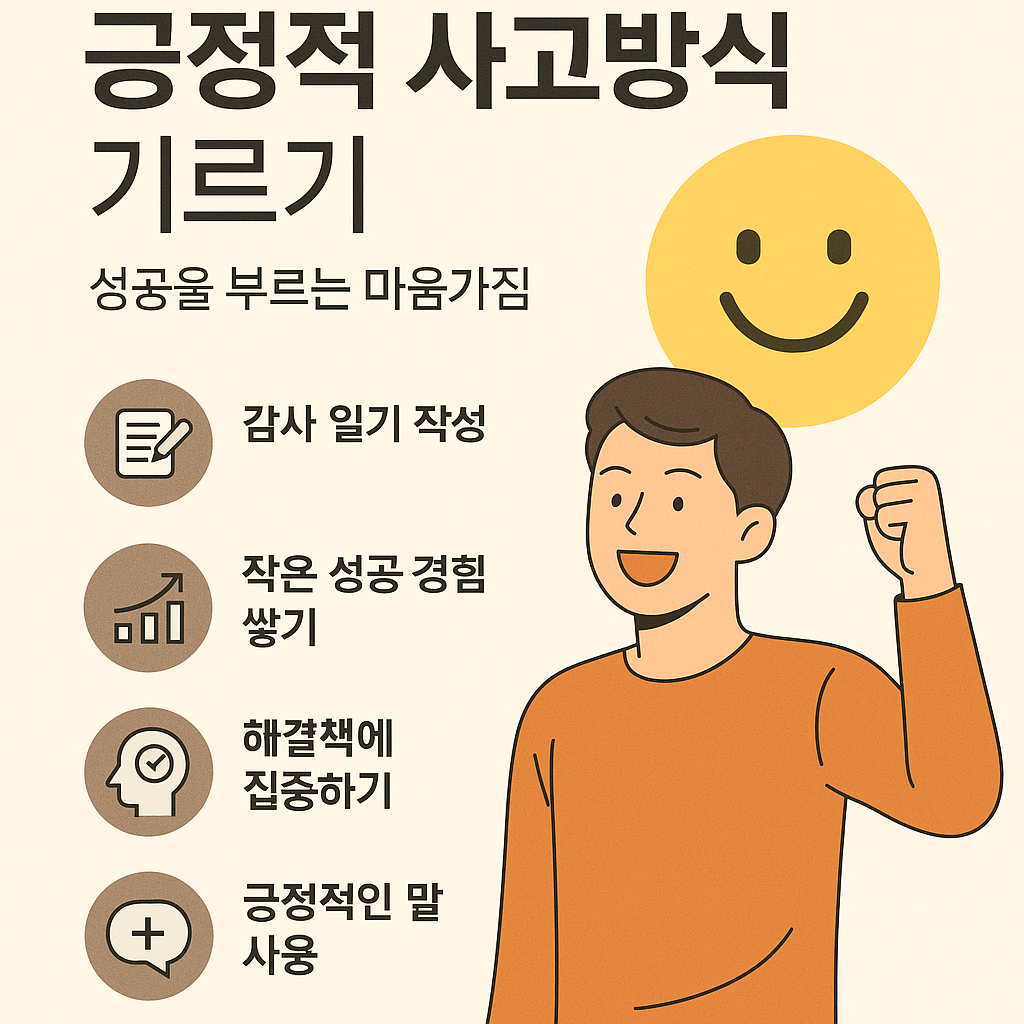 긍정적 사고 방식 이미지