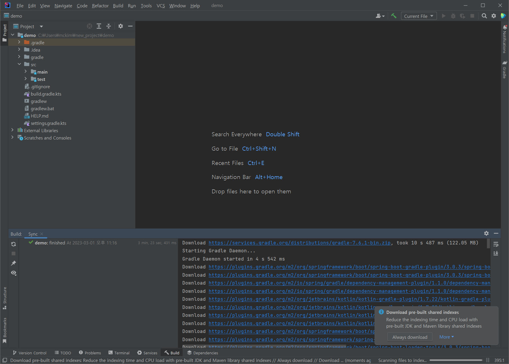 인텔리제이 로드