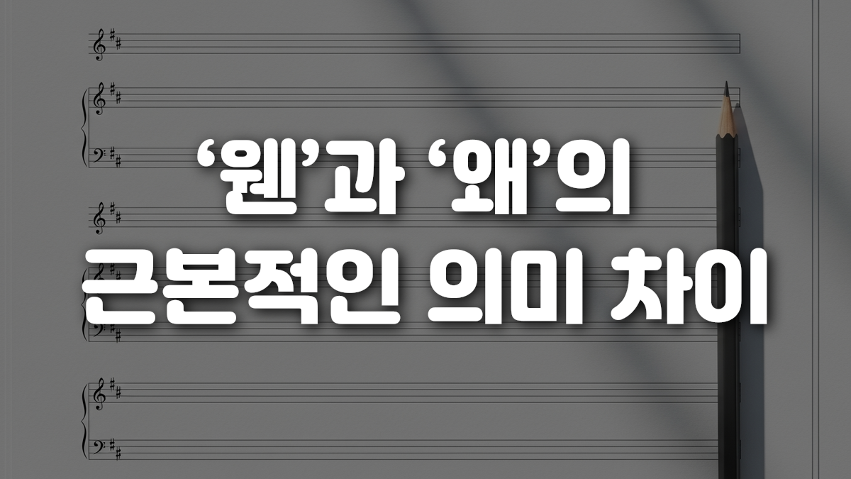 웬 과 왜 의 근본적인 의미 차이