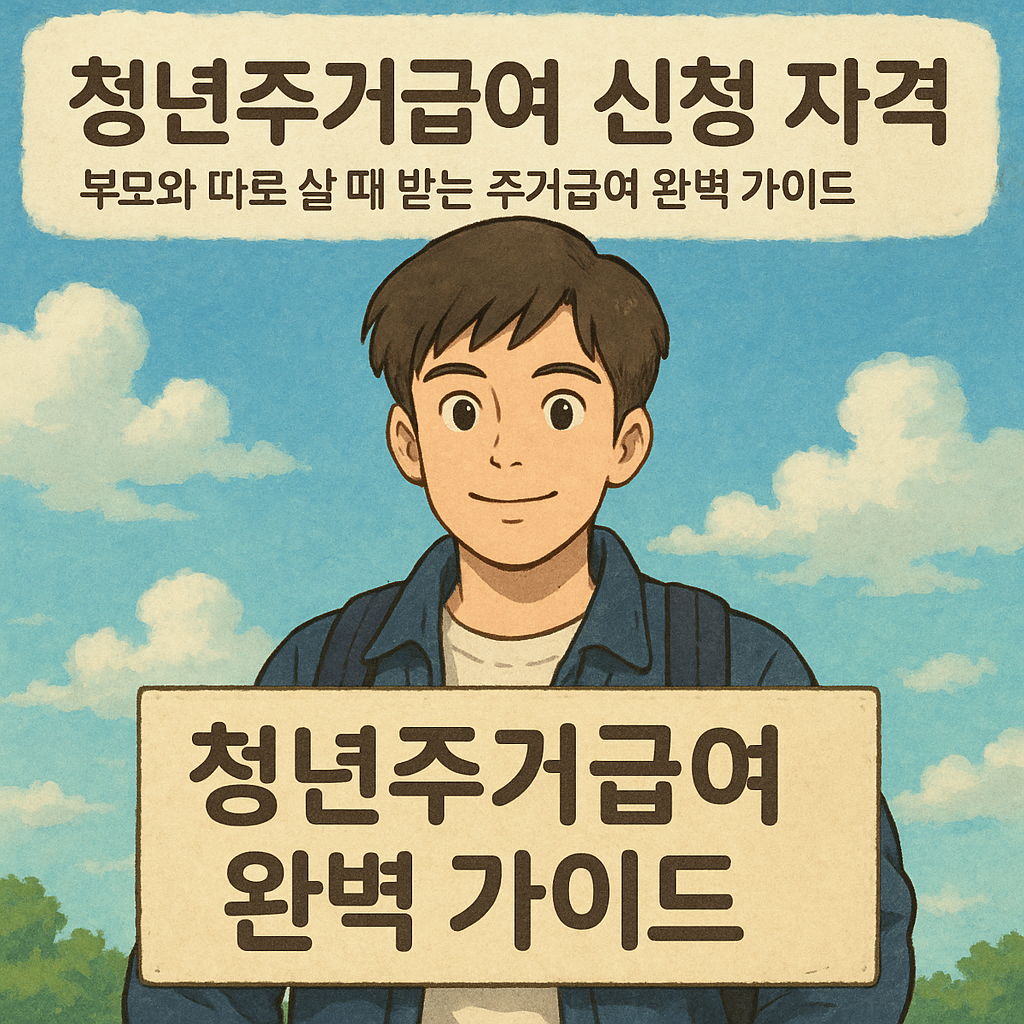 청년주거급여 신청 자격, 부모와 따로 살 때 받는 주거급여 완벽 가이드