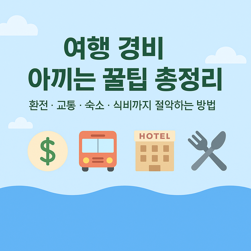 여행 경비 아끼는 꿀팁 총정리