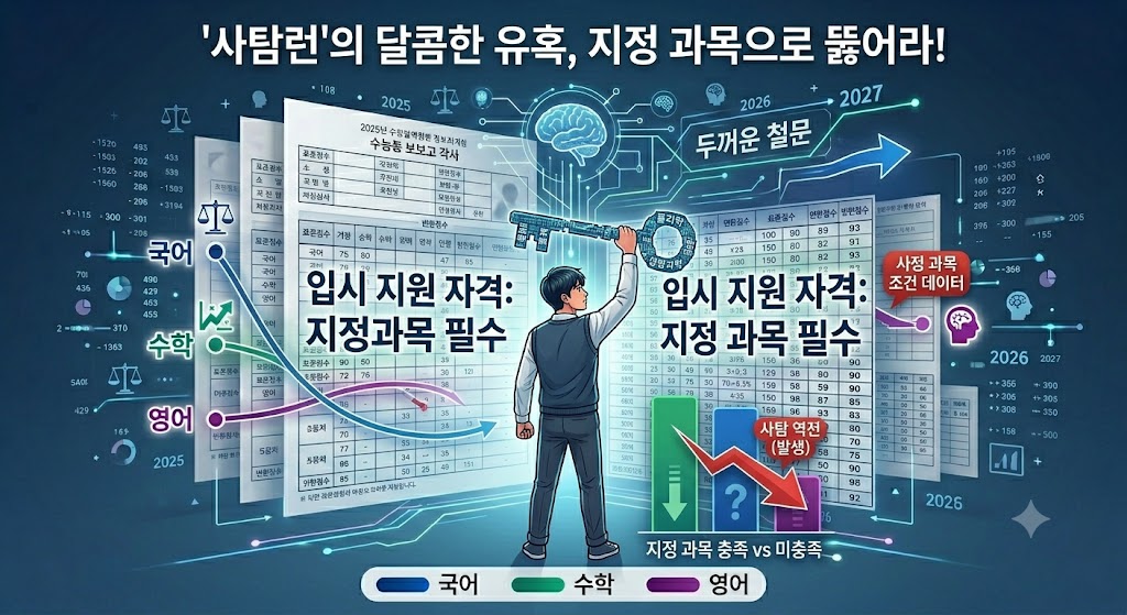 이과생 '사탐런'의 치명적 함정과 대학별 지정 과목 조건, 과탐 가산점 극복 로드맵