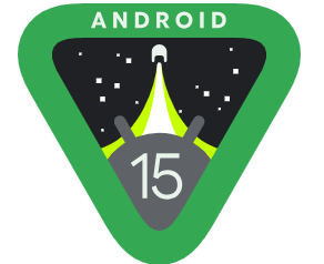 구글 안드로이드 OS 15 로고