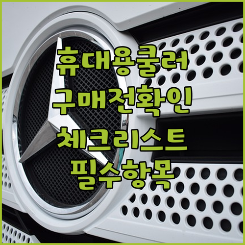 휴대용 쿨러 구매 전 필수 체크리스트