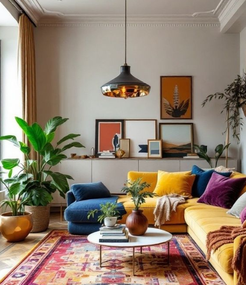 개성 있는 원룸을 위한 맥시멀 감성 인테리어 소품 배치 예시