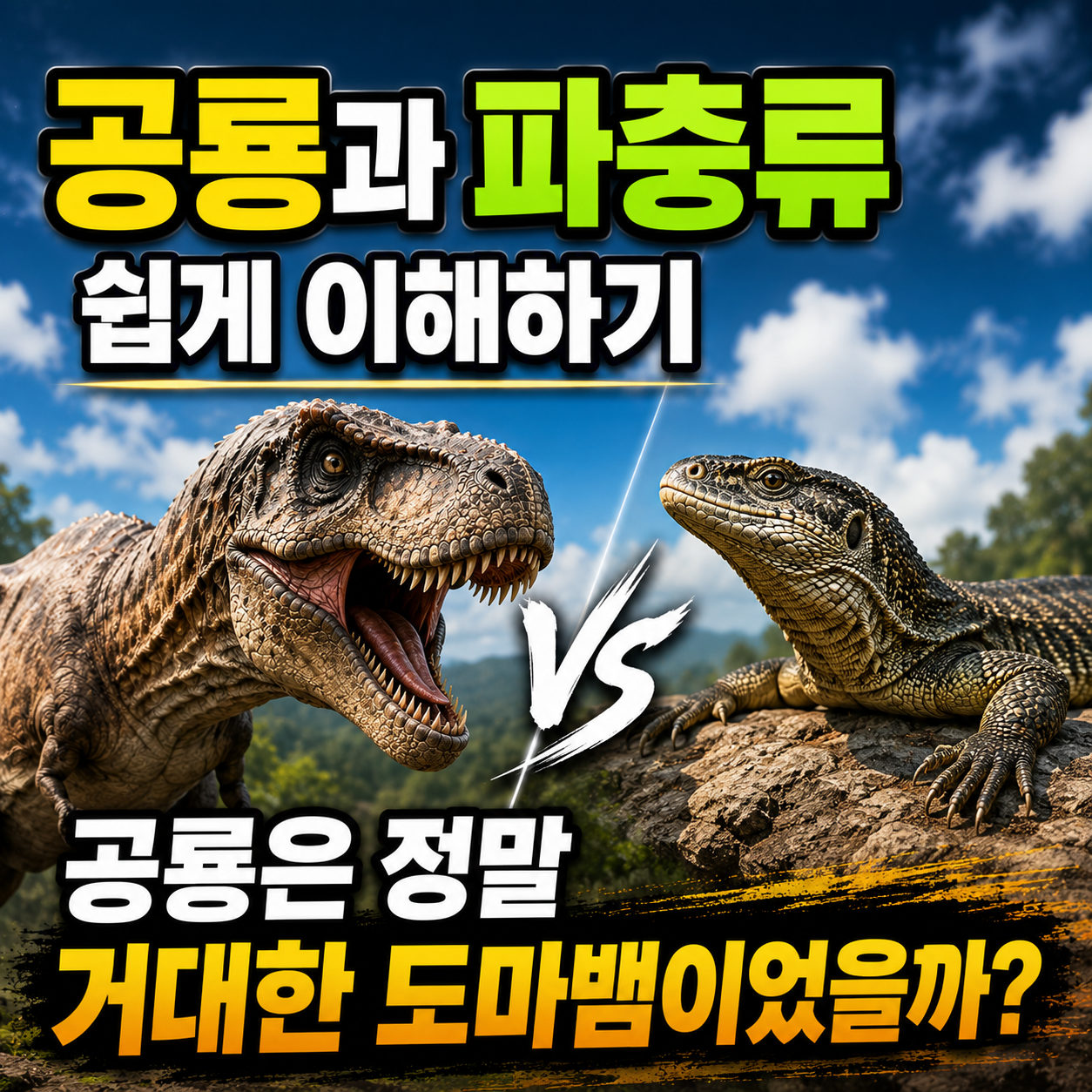 공룡과 파충류 쉽게 이해하기