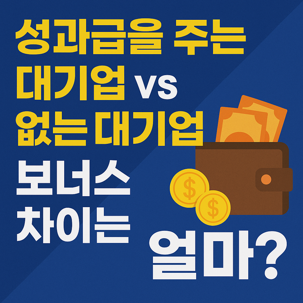 성과급을 주는 대기업 vs 없는 대기업