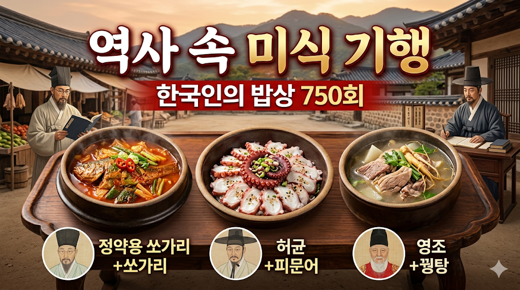 한국인의 밥상 750회 정약용 쏘가리&middot;허균 피문어&middot;영조 꿩탕 역사 속 미식 기행