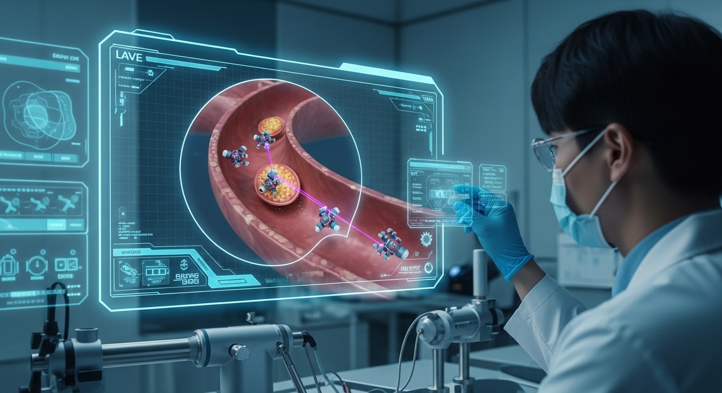 nanorobots traveling inside human arteries