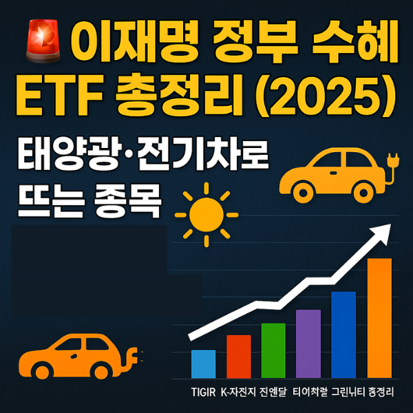 🚨이재명 정부 수혜 ETF 총정리 (2025) – 태양광·전기차에 지금 투자해야 할 이유