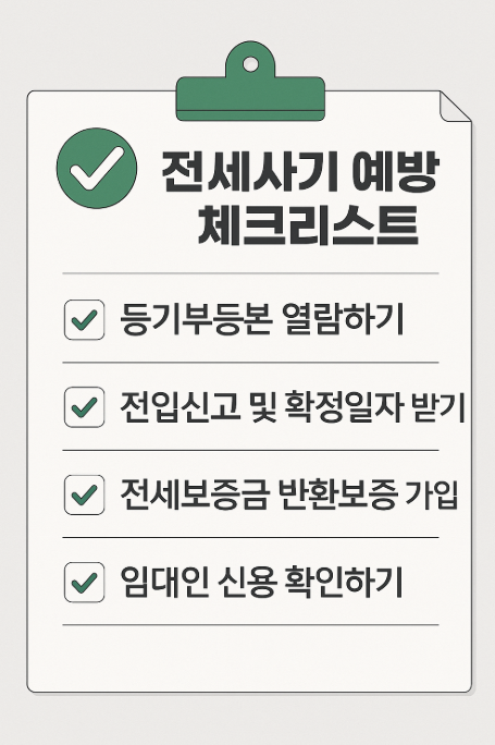 전세사기 예방 체크리스트