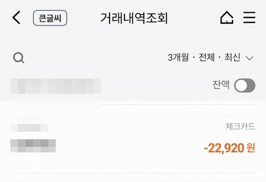 픽셈 최저가 가격 영수증