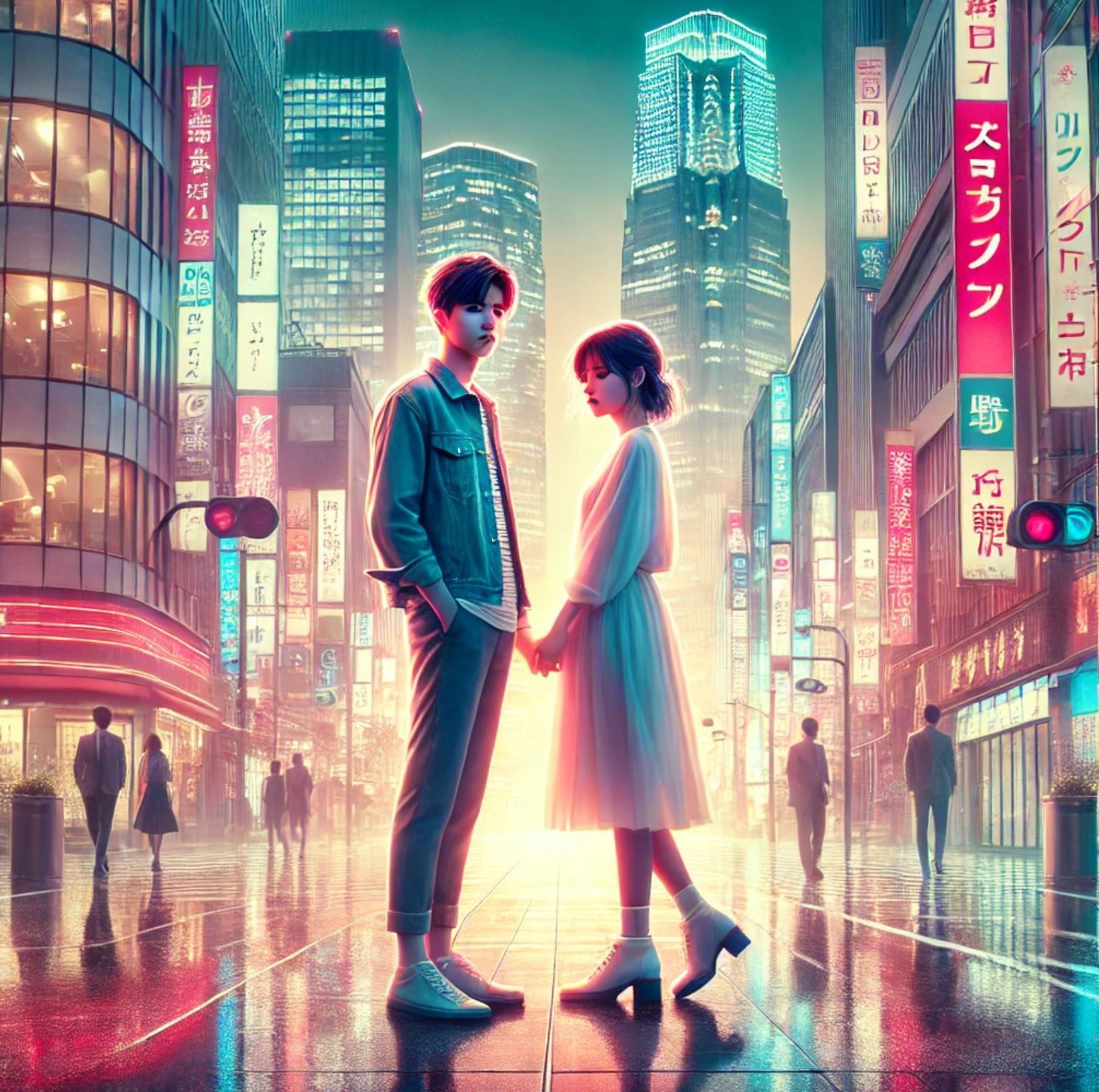 도시적인 느낌의 일본 로맨스 영화 포스터