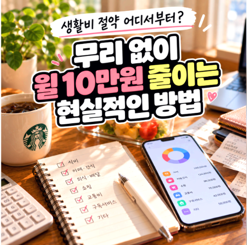 생활비 절약 어디서부터 할까? 무리 없이 월 10만원 줄이는 현실적인 방법