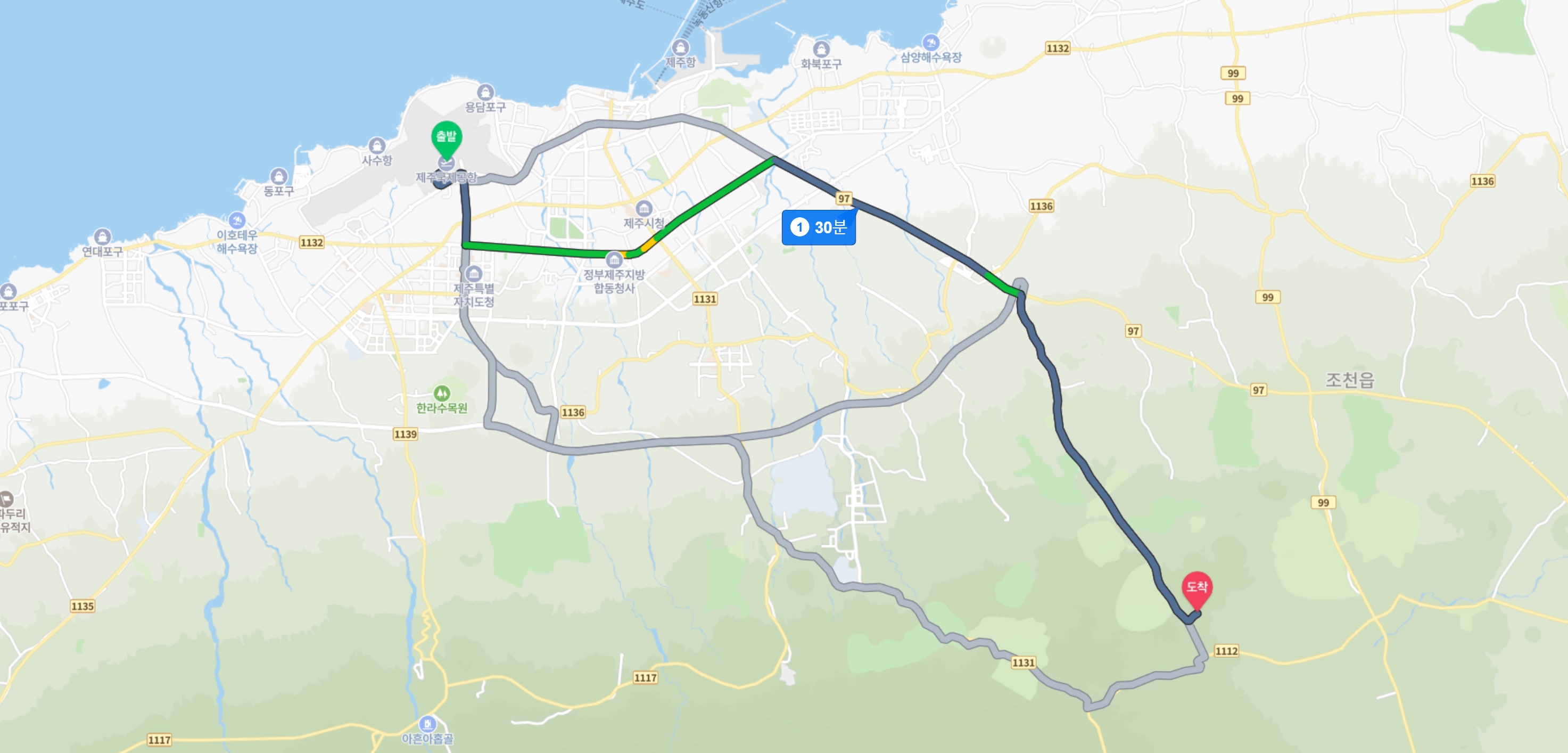 봉개동 민오름 위치