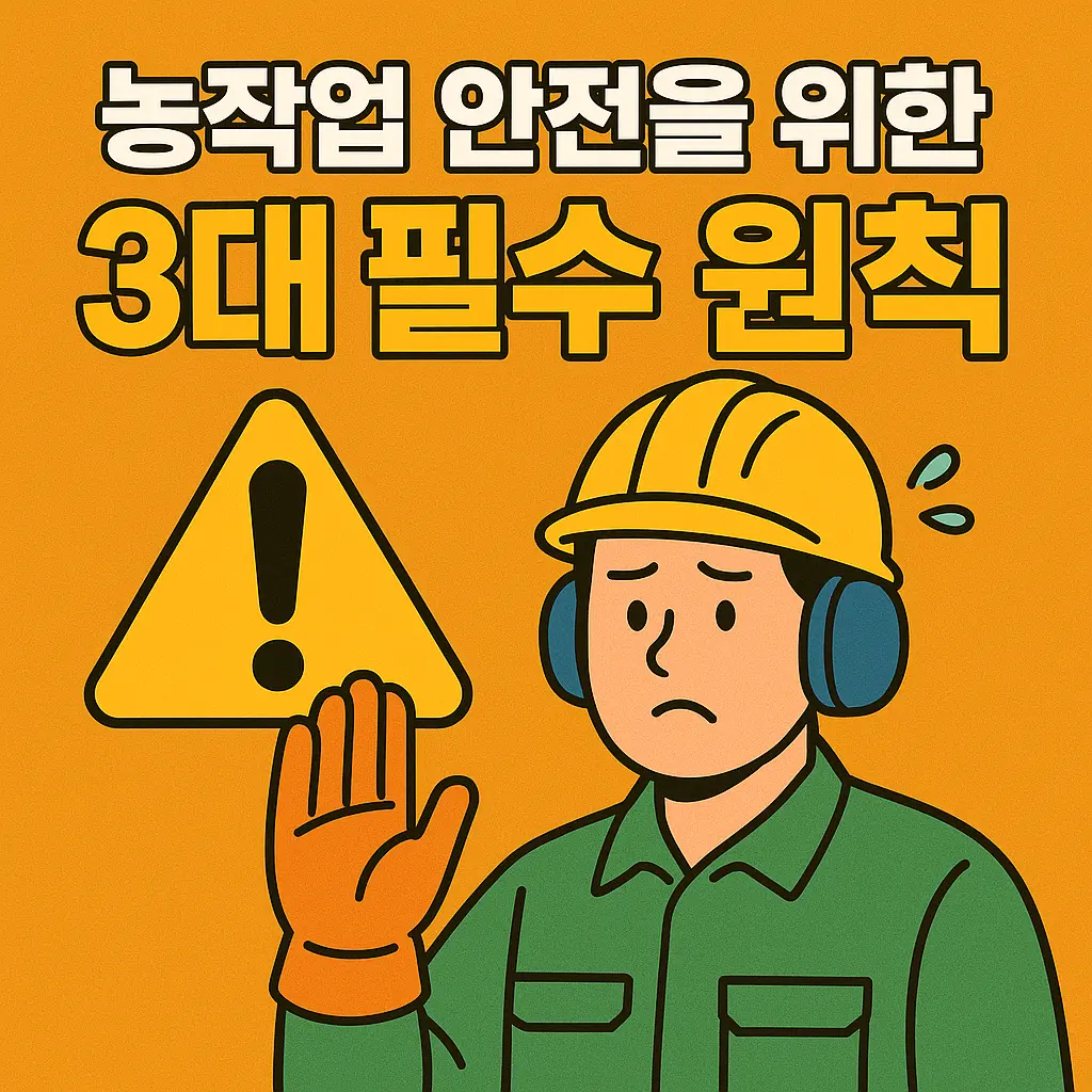 농작업 사고, 이렇게 막는다! 필수 안전수칙 3대 원칙
