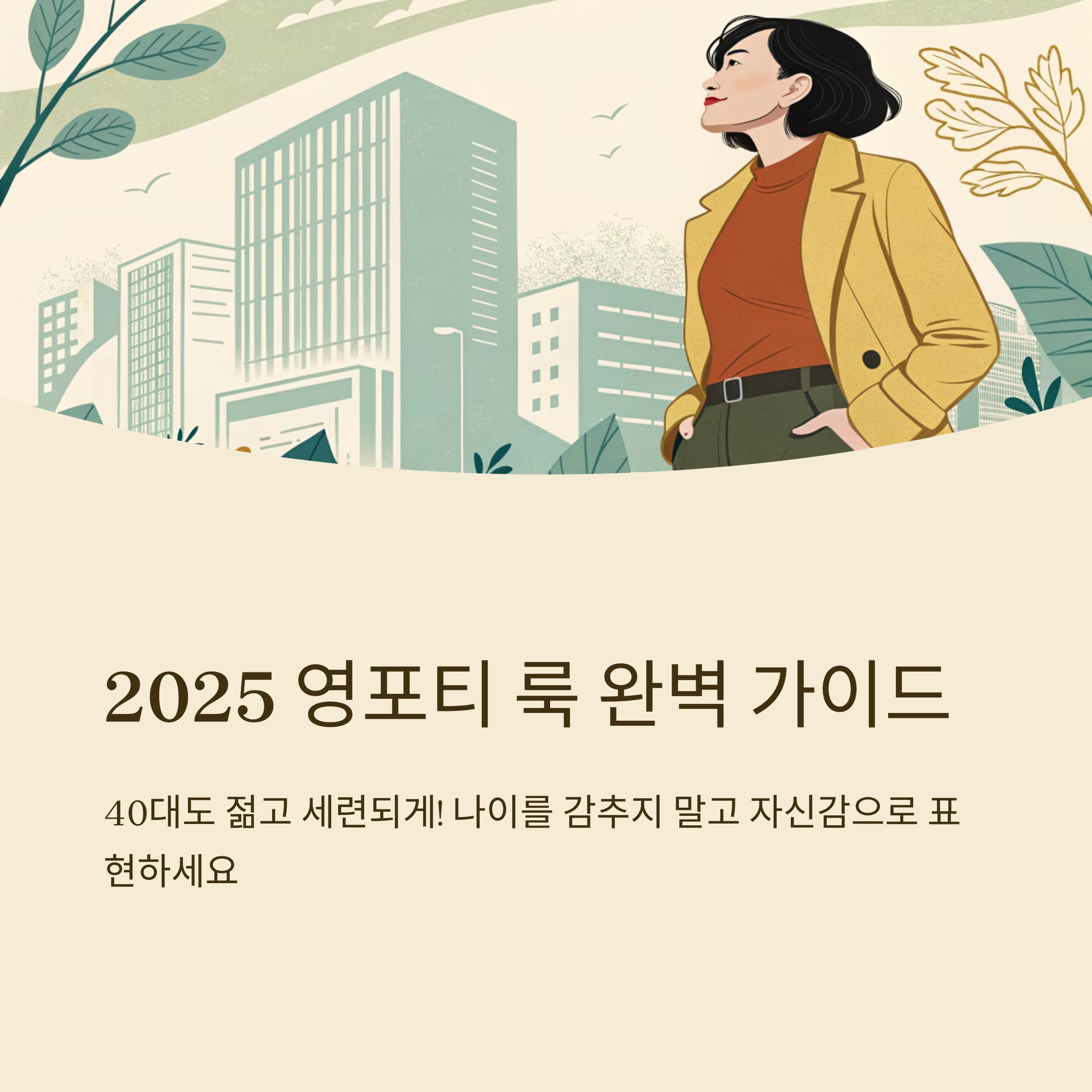 영포티 룩 2025 세련된 패션 가이드