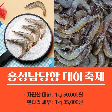 홍성남당항 대하축제 가격
