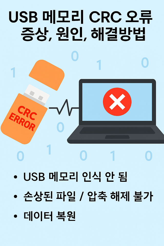 USB 메모리 CRC 오류, 증상, 원인, 해결방법