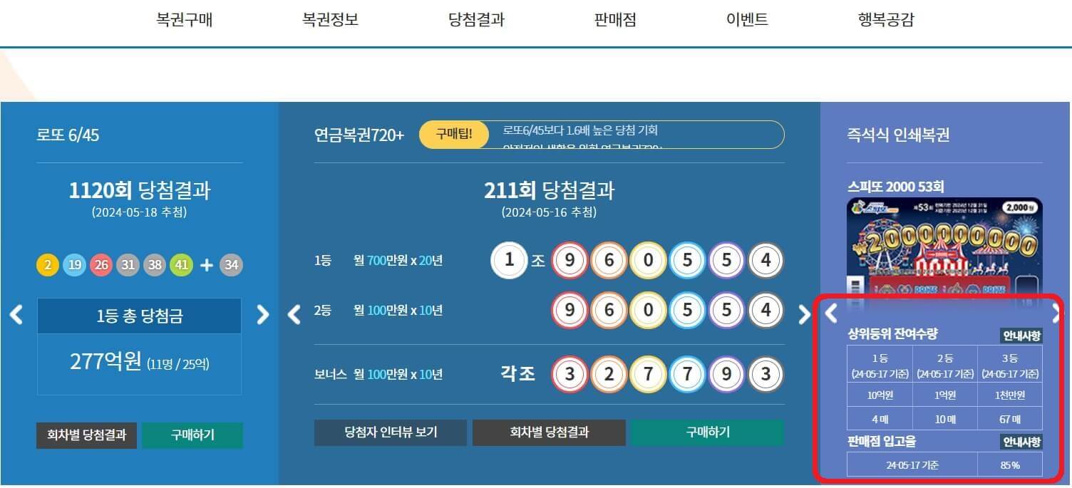 스피또 출고율 확인방법