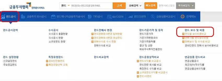 금융투자협회 전자공시서비스를 이용해 ETF의 수수료를 확인할 수 있어요.