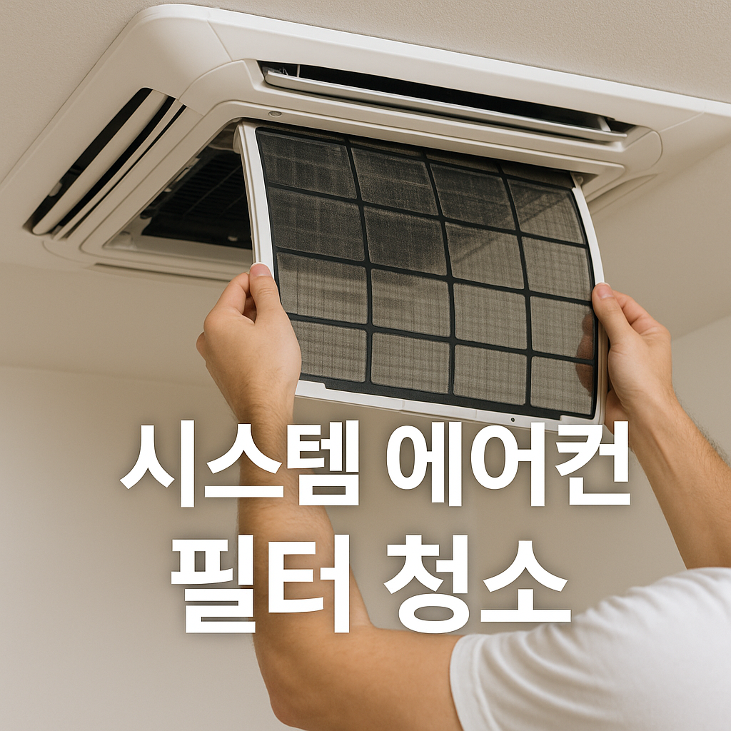 시스템 에어컨 필터 청소 관련 이미지