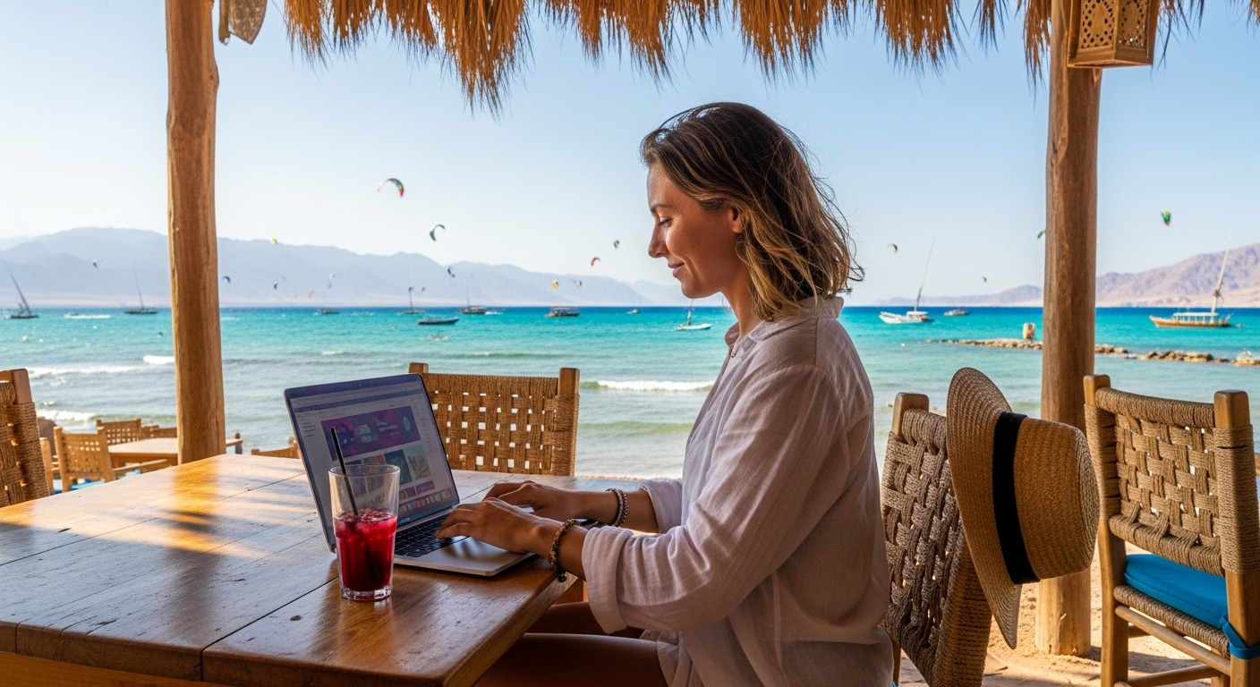 현지 해변 카페