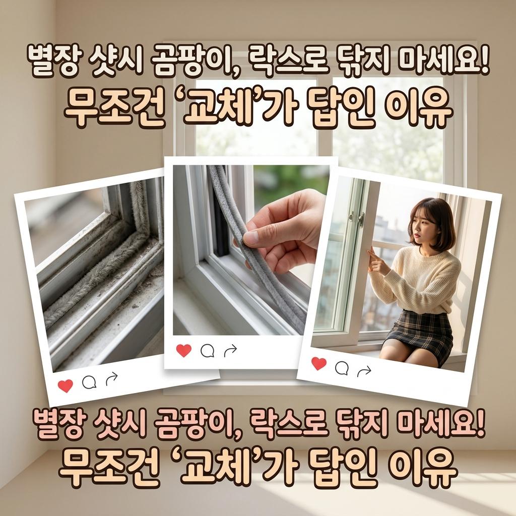 김대호 아나운서도 놀란 별장 샷시 곰팡이! 락스 금지 원주 아파트 별장 관리 모헤어 교체 솔루션