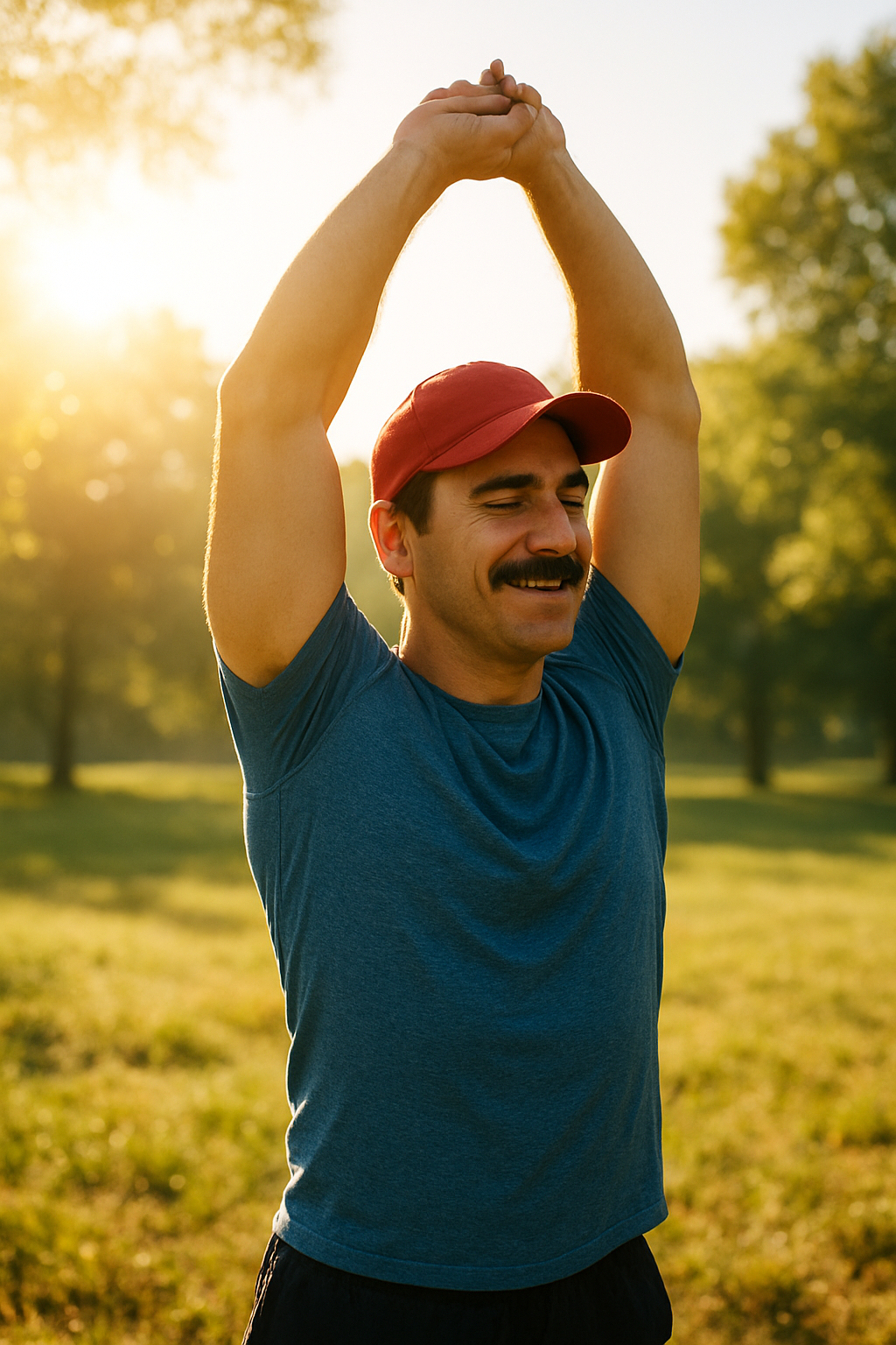 건강한 사람의 스트레칭 사진