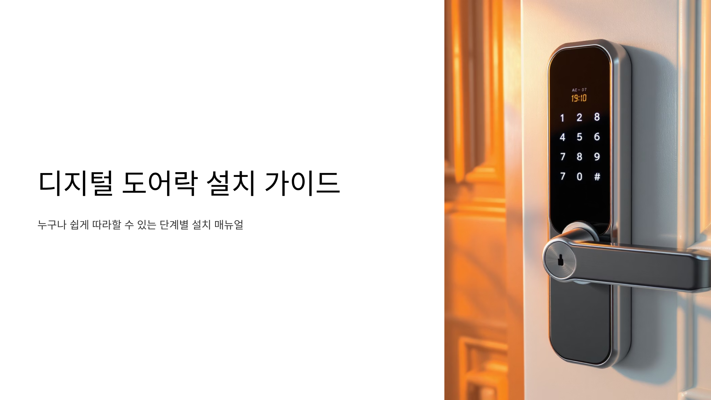 디지털 도어락 셀프설치 완벽 정복기